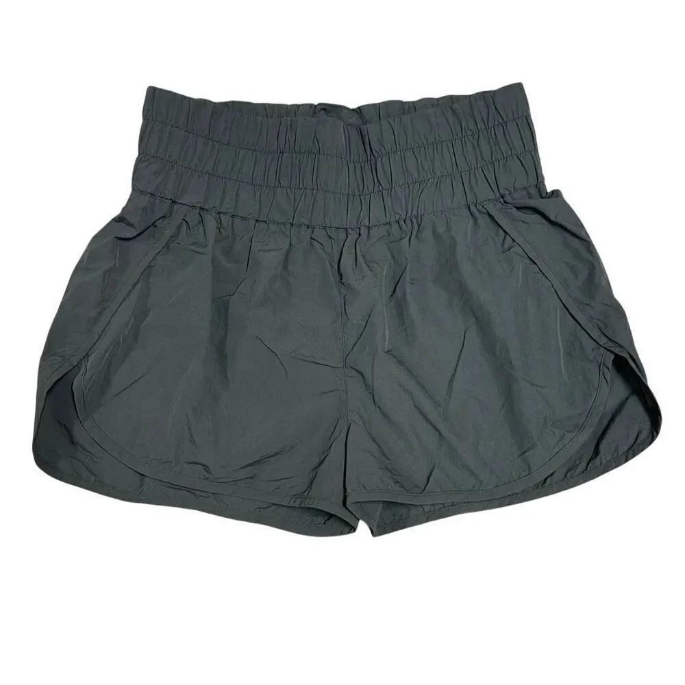Zenana Women’s Gray Nylon Shorts Size XL NEW